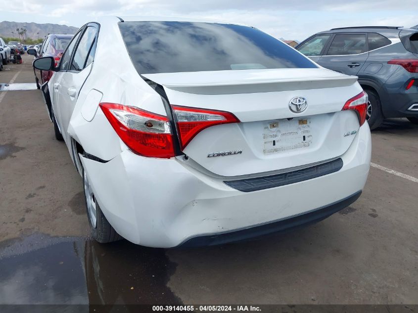 2014 Toyota Corolla Le Eco VIN: 5YFBPRHE8EP165784 Lot: 39140455