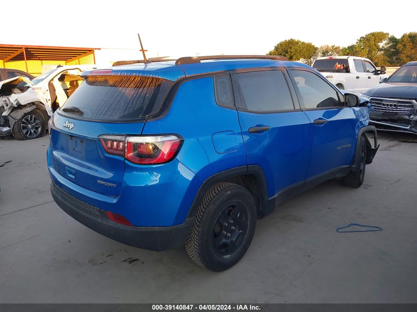 VIN 3C4NJCAB5JT411516 2018 JEEP COMPASS SPORT