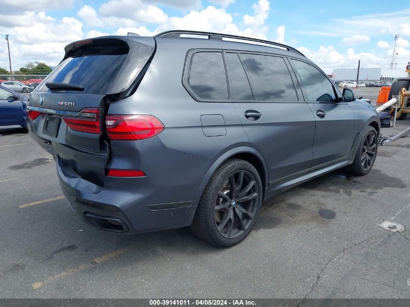 2021 BMW X7 M50I VIN: 5UXCX6C0XM9E99304 Lot: 39141011