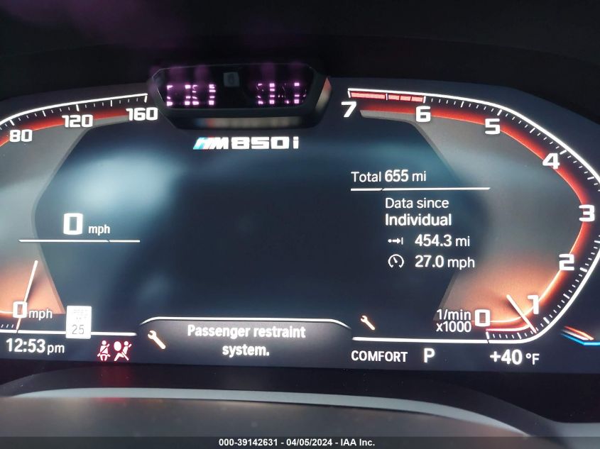 VIN: WBAGV8C06RCP23273 2024 BMW M850I GTAN COUPE XDRIVE