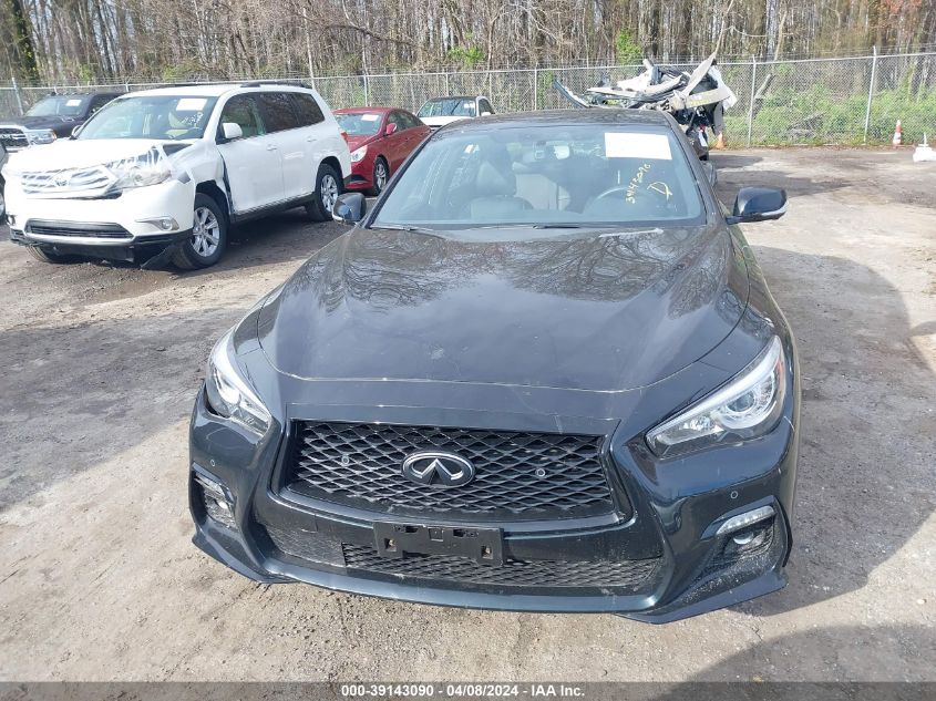 2023 Infiniti Q50 Red Sport 400 Awd VIN: JN1FV7DR1PM590373 Lot: 39143090