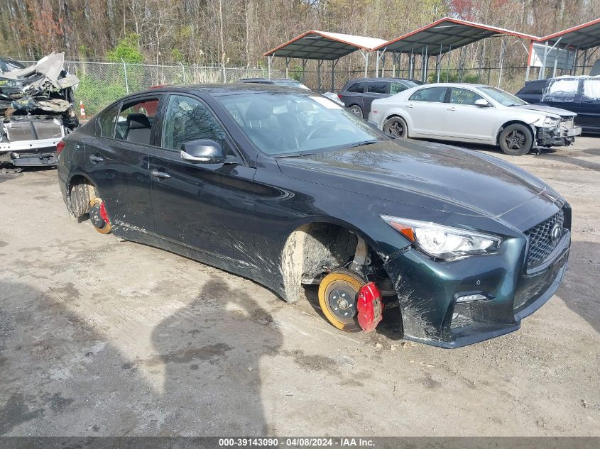 2023 Infiniti Q50 Red Sport 400 Awd VIN: JN1FV7DR1PM590373 Lot: 39143090