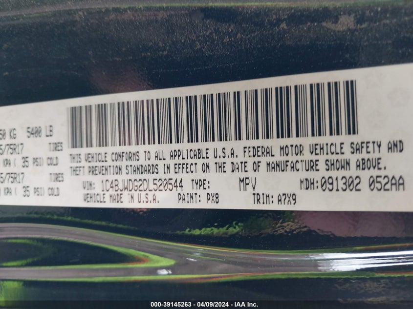 2013 JEEP WRANGLER UNLIMITED SPORT - 1C4BJWDG2DL520544