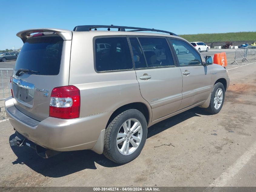 JTEDW21A360011209 2006 Toyota Highlander Hybrid Limited V6