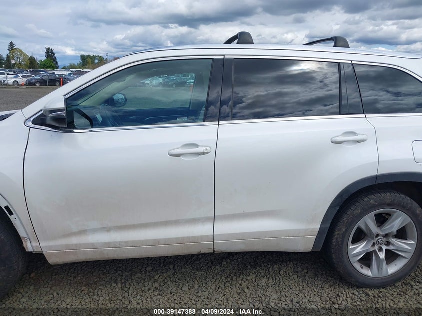2016 TOYOTA HIGHLANDER LIMITED PLATINUM V6 - 5TDDKRFH5GS258776