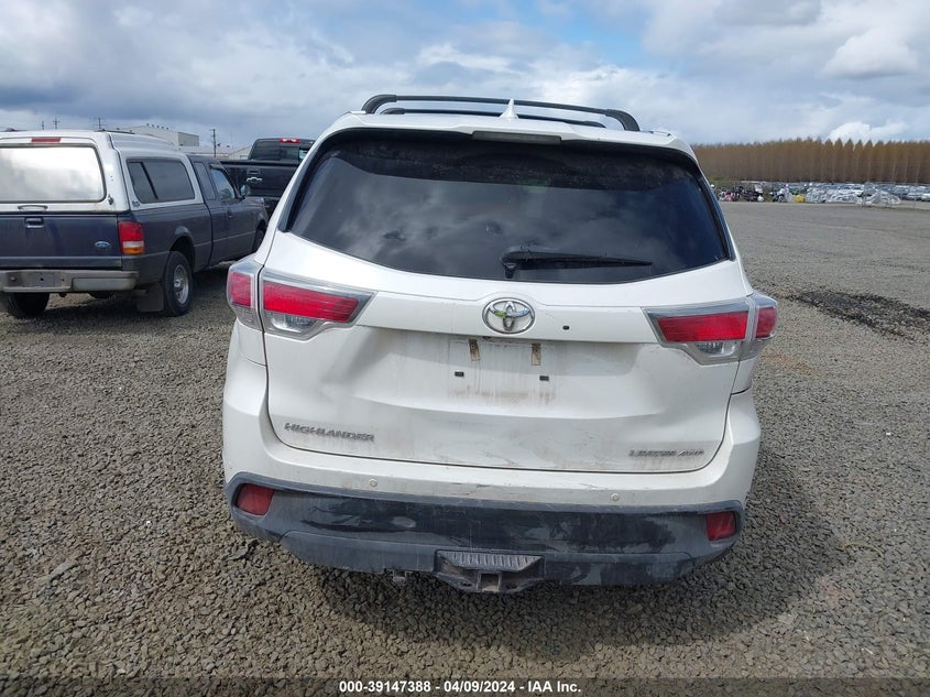 2016 TOYOTA HIGHLANDER LIMITED PLATINUM V6 - 5TDDKRFH5GS258776
