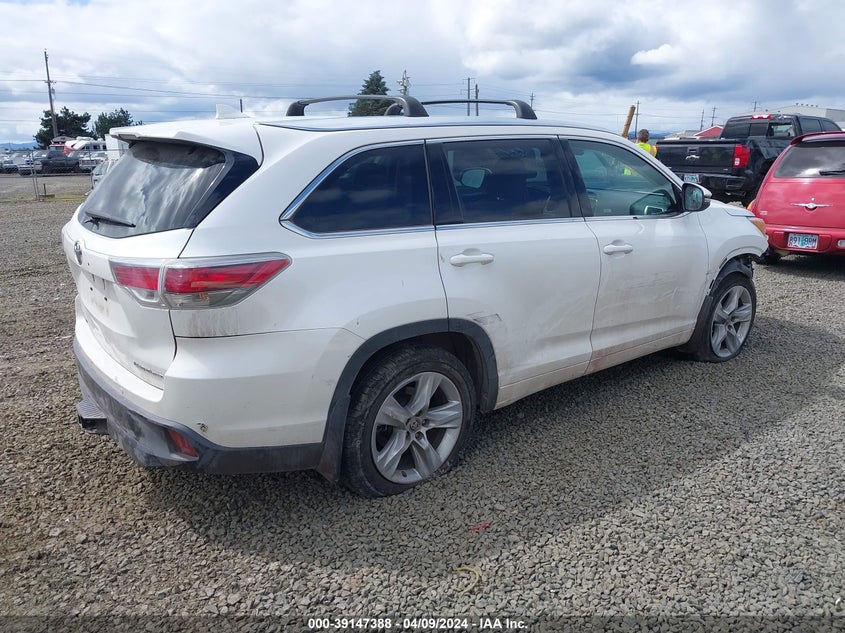 2016 TOYOTA HIGHLANDER LIMITED PLATINUM V6 - 5TDDKRFH5GS258776
