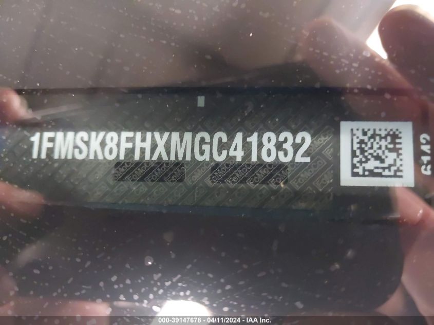 1FMSK8FHXMGC41832 2021 Ford Explorer Limited