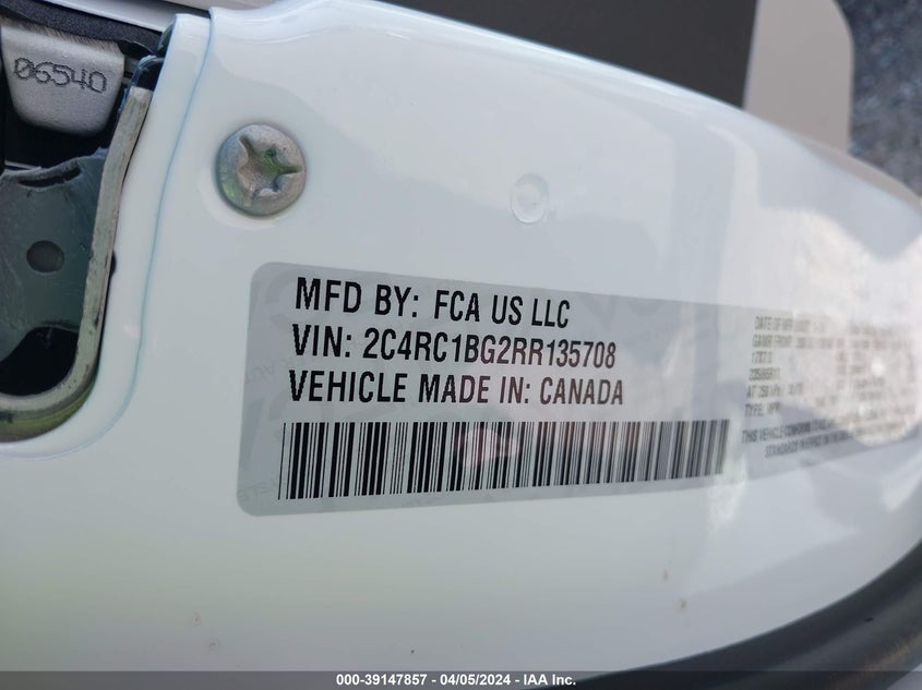 2024 CHRYSLER PACIFICA TOURING L - 2C4RC1BG2RR135708