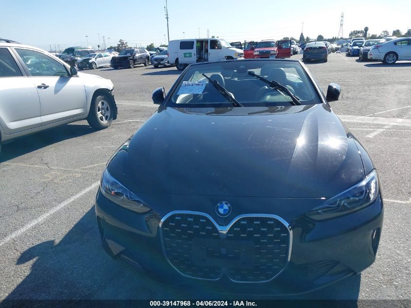 2022 BMW 430I xDrive VIN: WBA43AT0XNCH99902 Lot: 39279725