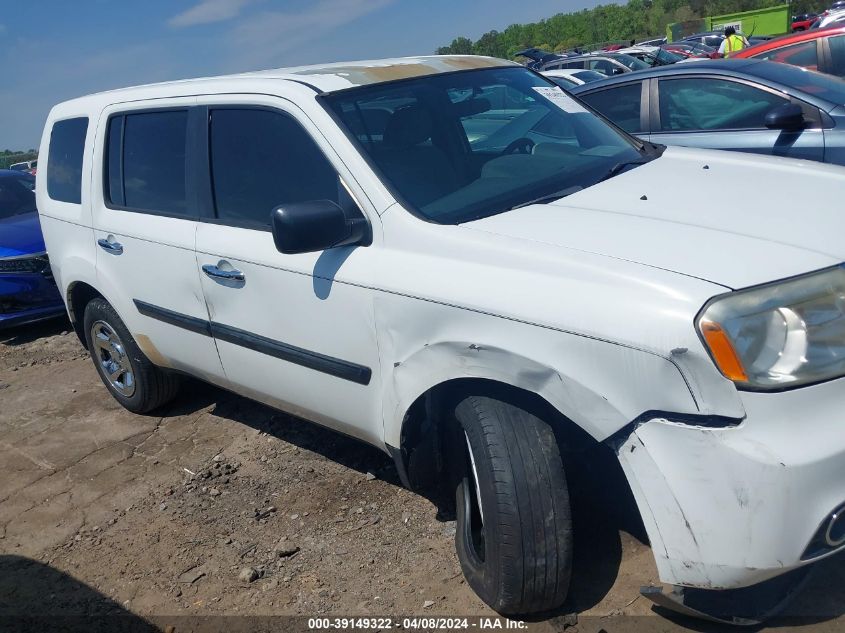 2014 Honda Pilot Lx VIN: 5FNYF3H26EB012834 Lot: 39149322