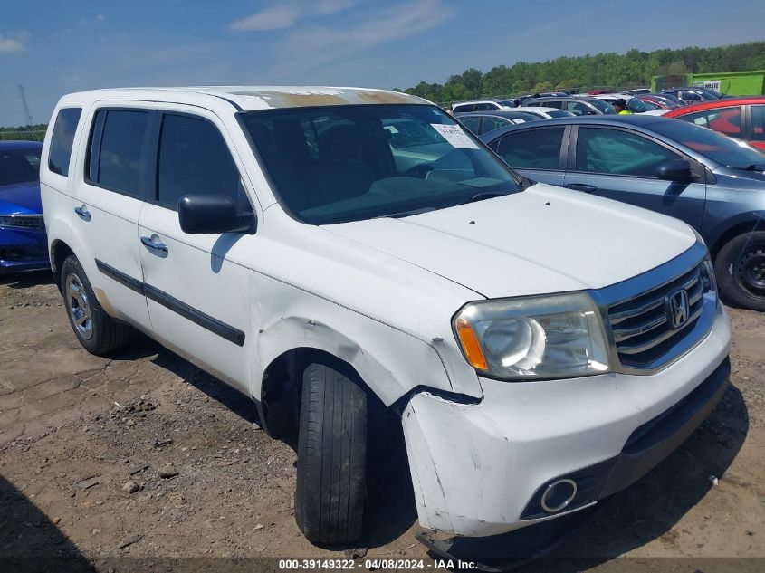 2014 Honda Pilot Lx VIN: 5FNYF3H26EB012834 Lot: 39149322