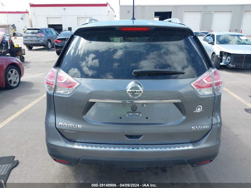 2016 Nissan Rogue Sv VIN: 5N1AT2MM4GC772283 Lot: 39149986