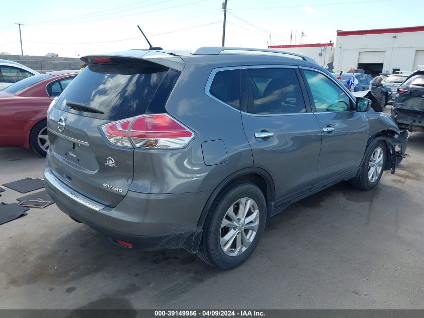 2016 Nissan Rogue Sv VIN: 5N1AT2MM4GC772283 Lot: 39149986