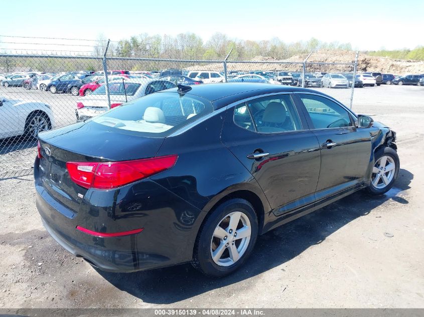 2015 Kia Optima Lx VIN: 5XXGM4A76FG352870 Lot: 39150139