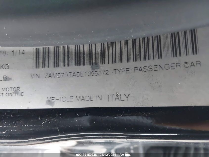 ZAM57RTA5E1095372 2014 Maserati Ghibli S Q4