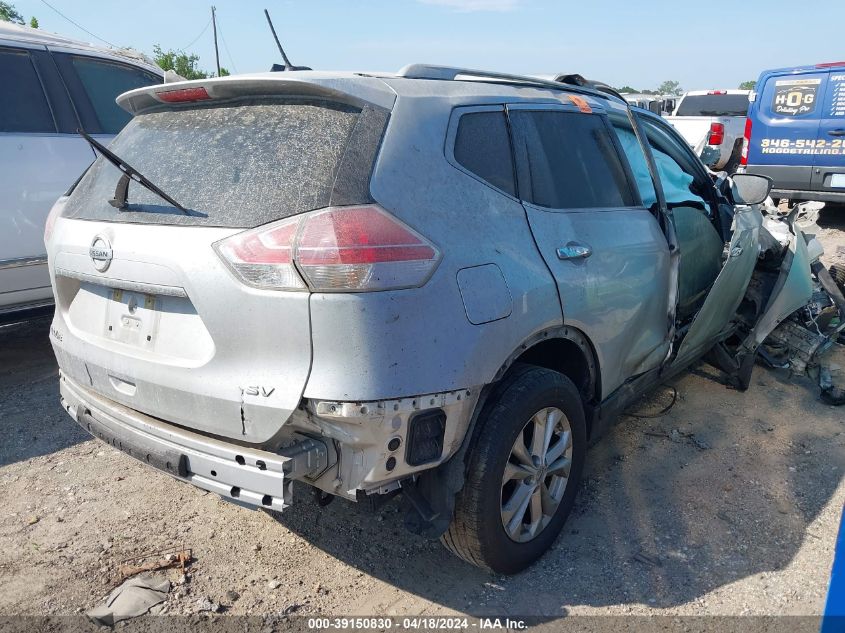 2016 Nissan Rogue Sv VIN: KNMAT2MT5GP637091 Lot: 39150830