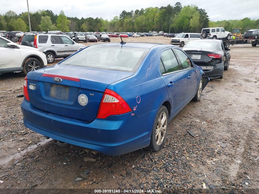 2012 Ford Fusion Se VIN: 3FAHP0HA1CR276757 Lot: 39151245