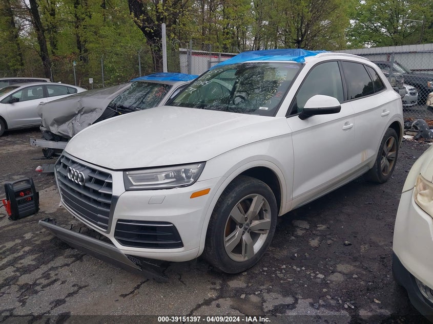 Vin: wa1anafy5j2213857, lot: 39635544, audi q5 2.0t premium/2.0t tech premium 20182