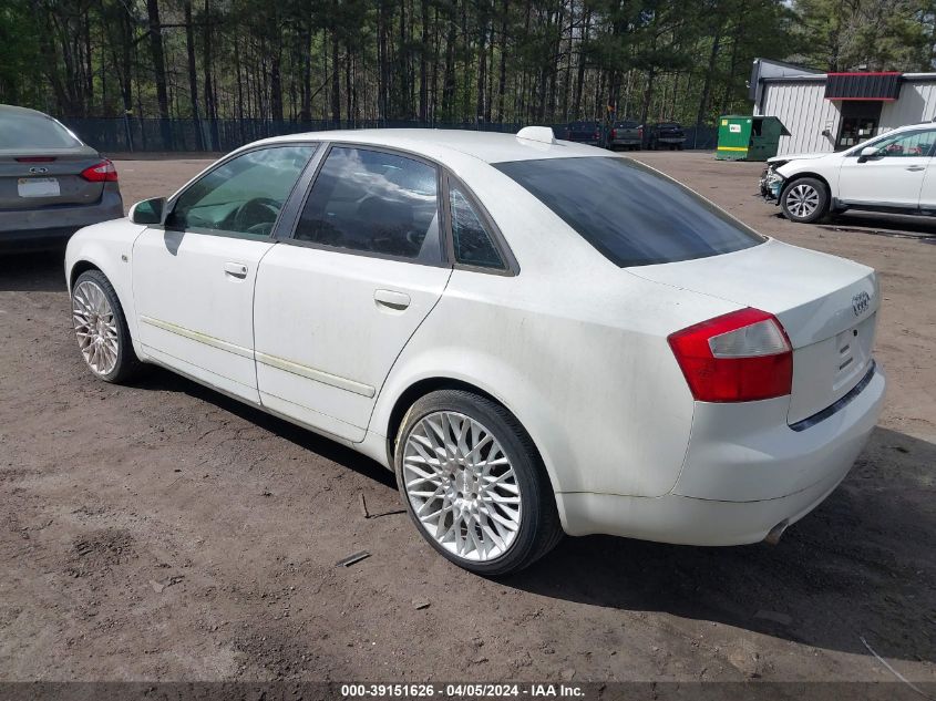 WAULC68E04A225295 | 2004 AUDI A4