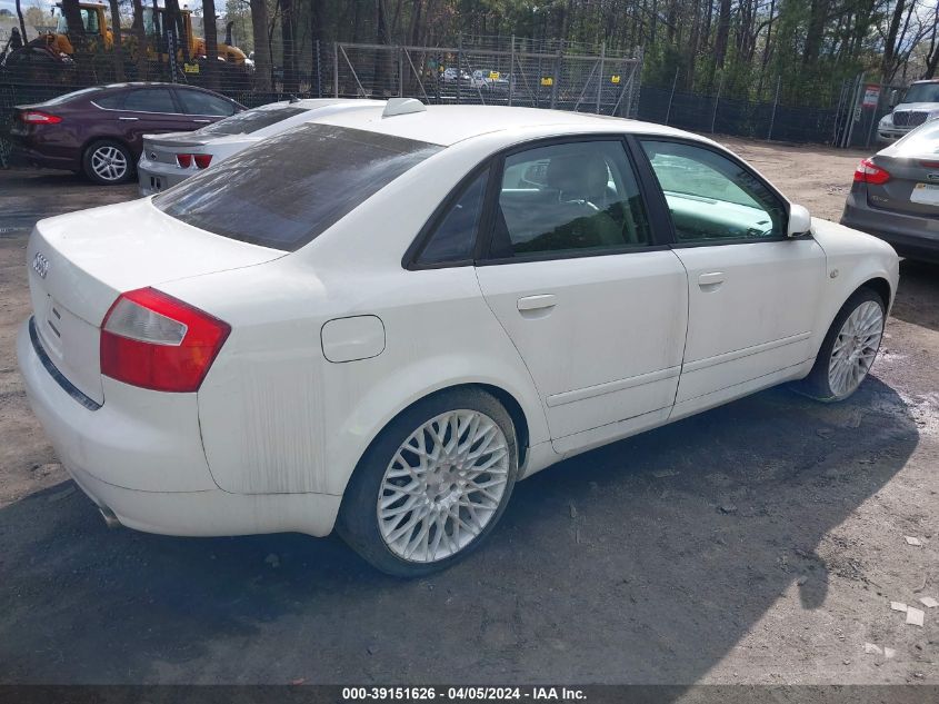 WAULC68E04A225295 | 2004 AUDI A4