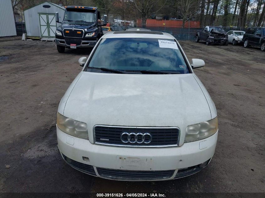 WAULC68E04A225295 | 2004 AUDI A4