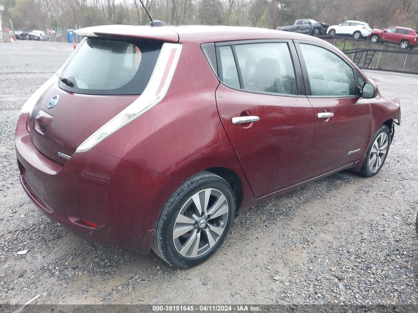 2016 Nissan Leaf Sl VIN: 1N4BZ0CP4GC305121 Lot: 39151645