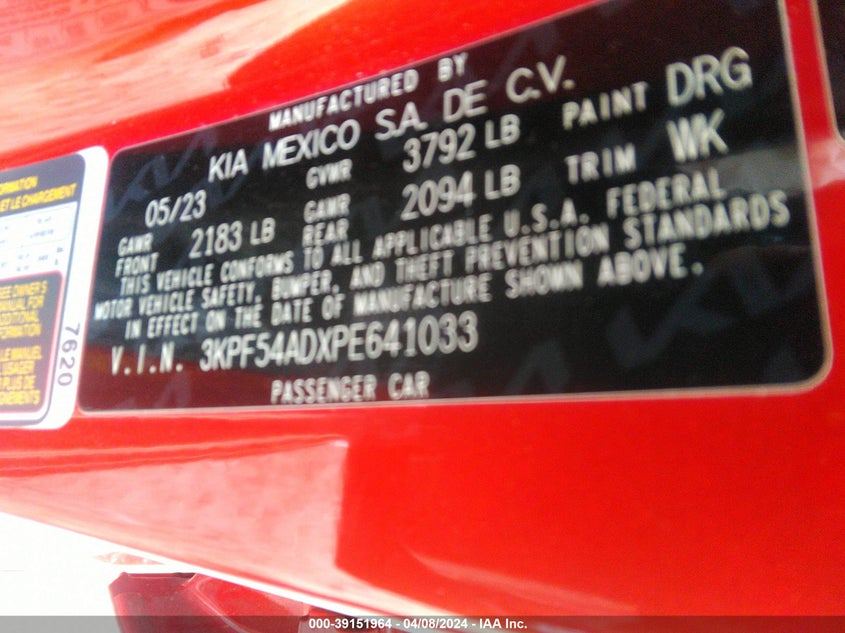 2023 KIA FORTE GT LINE - 3KPF54ADXPE641033