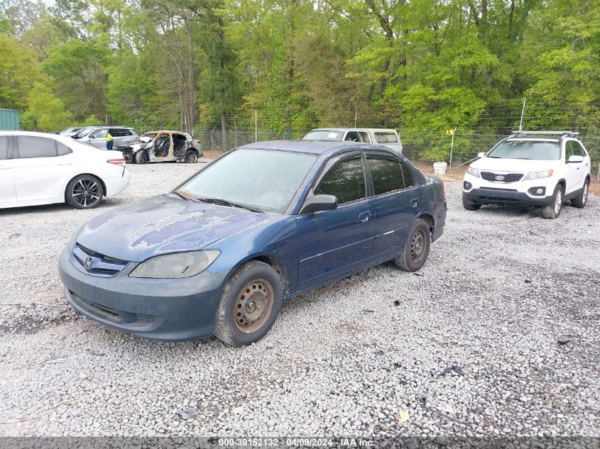 2HGES16515H581120 | 2005 HONDA CIVIC