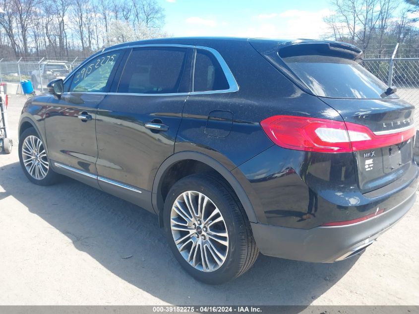 2017 Lincoln Mkx Reserve VIN: 2LMPJ8LR1HBL51787 Lot: 39152275