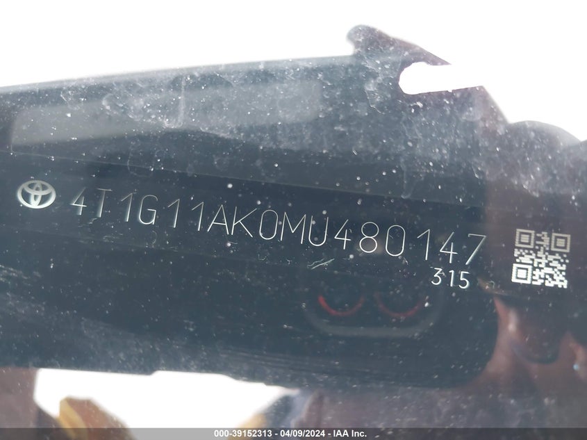 2021 TOYOTA CAMRY SE/SE NIGHT SHADE - 4T1G11AK0MU480147