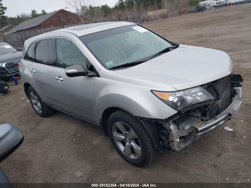 2013 Acura Mdx VIN: 2HNYD2H23DH501498 Lot: 39152354