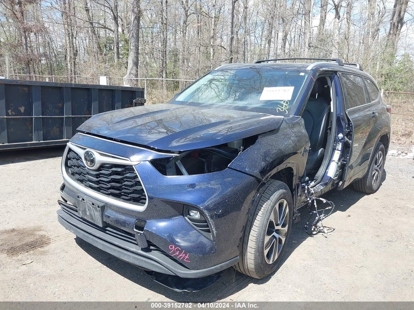 2022 TOYOTA HIGHLANDER VIN: 5TDHZRBH3NS163004