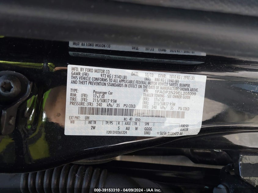 2014 FORD FOCUS TITANIUM - 1FADP3N29EL205000