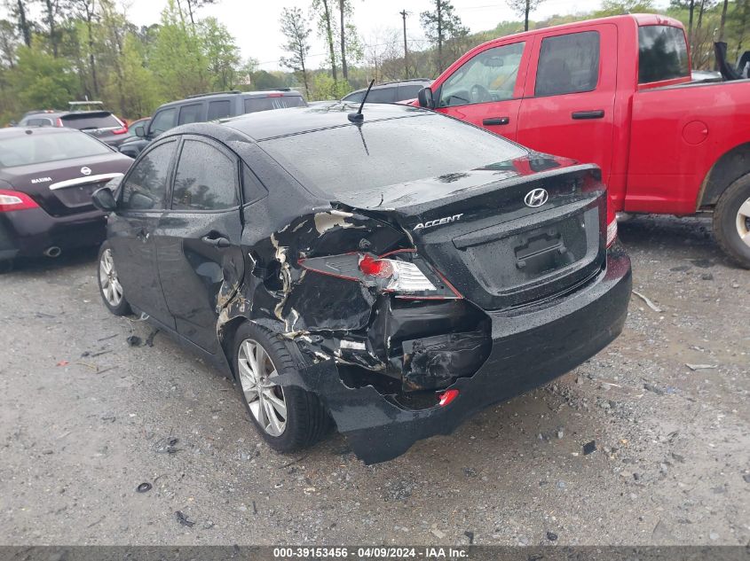 2013 Hyundai Accent Gls VIN: KMHCU4AE8DU313777 Lot: 39153456