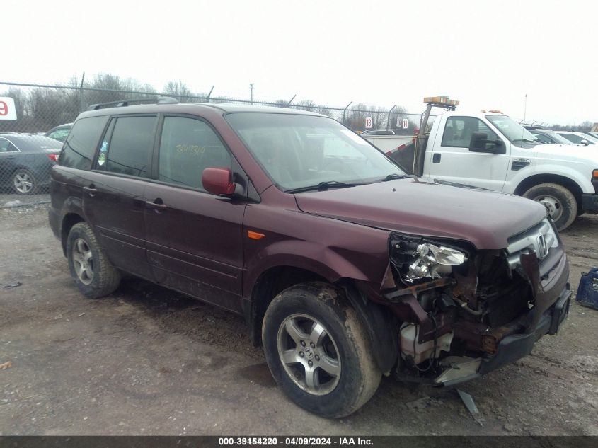 2007 Honda Pilot Ex-L VIN: 2HKYF18557H535300 Lot: 39154220