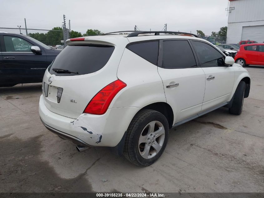 2005 Nissan Murano Sl VIN: JN8AZ08T15W321742 Lot: 49959834