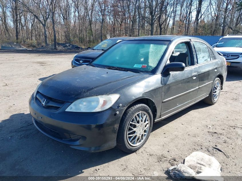 2HGES16585H626568 | 2005 HONDA CIVIC