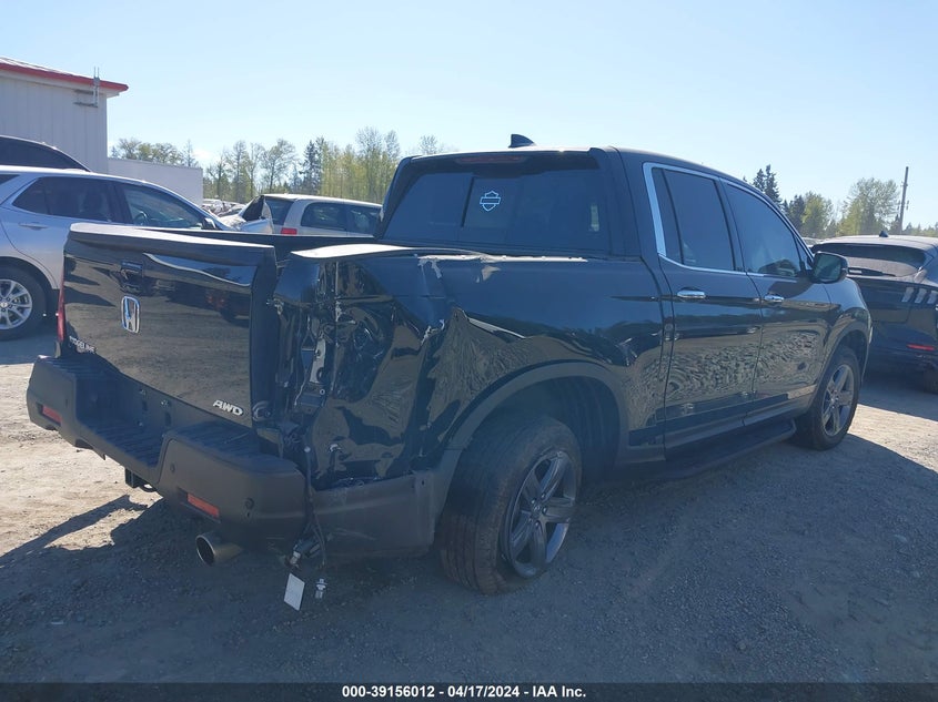 VIN 5FPYK3F74NB014678 2022 HONDA RIDGELINE RTL-E