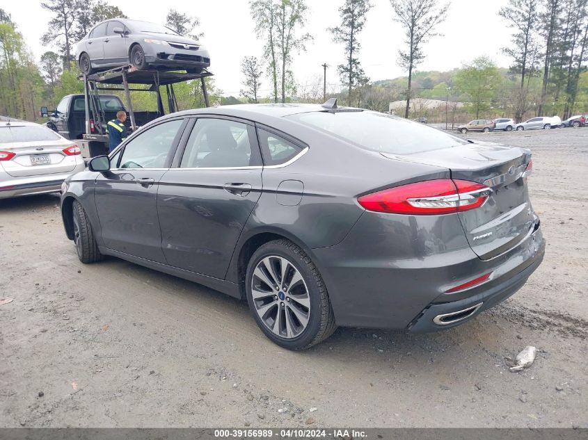 2019 Ford Fusion Se VIN: 3FA6P0T91KR254261 Lot: 39156989