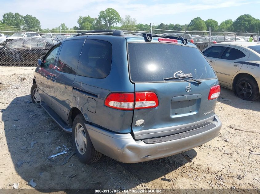 2001 Toyota Sienna Xle VIN: 4T3ZF13CX1U408200 Lot: 39157032