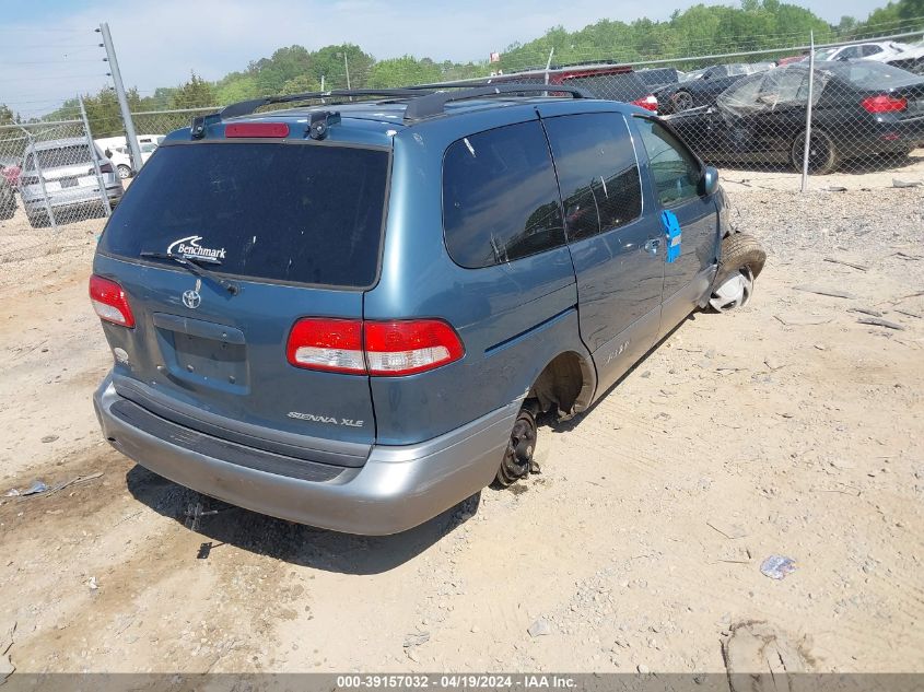 2001 Toyota Sienna Xle VIN: 4T3ZF13CX1U408200 Lot: 39157032