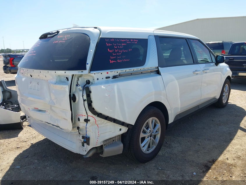 2024 Kia Carnival Mpv Lx Seat Package VIN: KNDNB4H35R6361093 Lot: 39157249