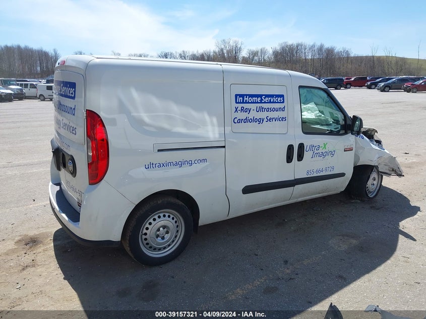 2022 Ram Promaster City Cargo Van VIN: ZFBHRFAB9N6X83810 Lot: 39157321