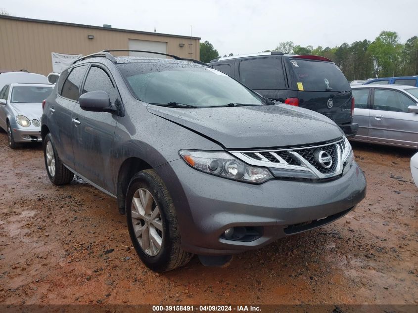 2013 Nissan Murano Sl VIN: JN8AZ1MW9DW301243 Lot: 39158491