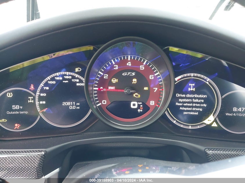 2020 PORSCHE PANAMERA GTS VIN: WP0AG2A72LL145518