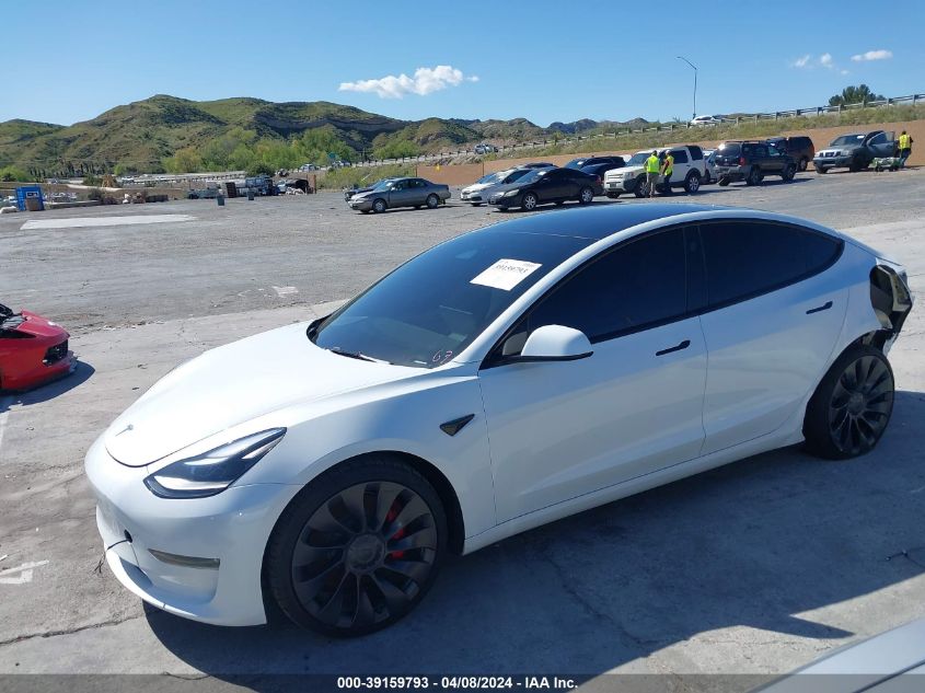 2023 Tesla Model 3 Performance Dual Motor All-Wheel Drive VIN: 5YJ3E1ECXPF596687 Lot: 39159793