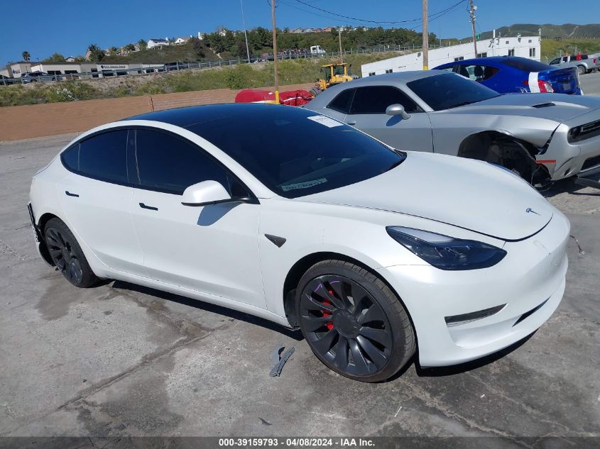 2023 TESLA MODEL 3 PERFORMANCE DUAL MOTOR ALL-WHEEL DRIVE - 5YJ3E1ECXPF596687