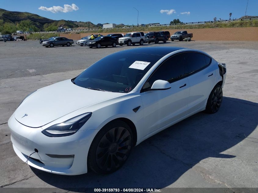 2023 Tesla Model 3 Performance Dual Motor All-Wheel Drive VIN: 5YJ3E1ECXPF596687 Lot: 39159793