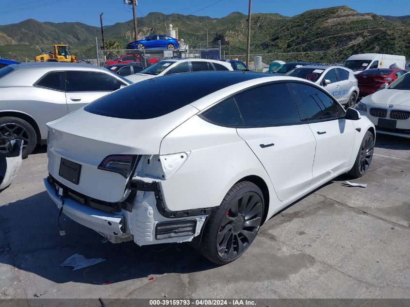 2023 Tesla Model 3 Performance Dual Motor All-Wheel Drive VIN: 5YJ3E1ECXPF596687 Lot: 39159793